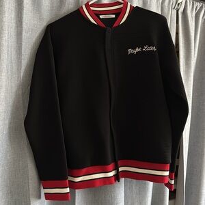 Zara Bomber Jacket with Embroidery Back Detail - Small